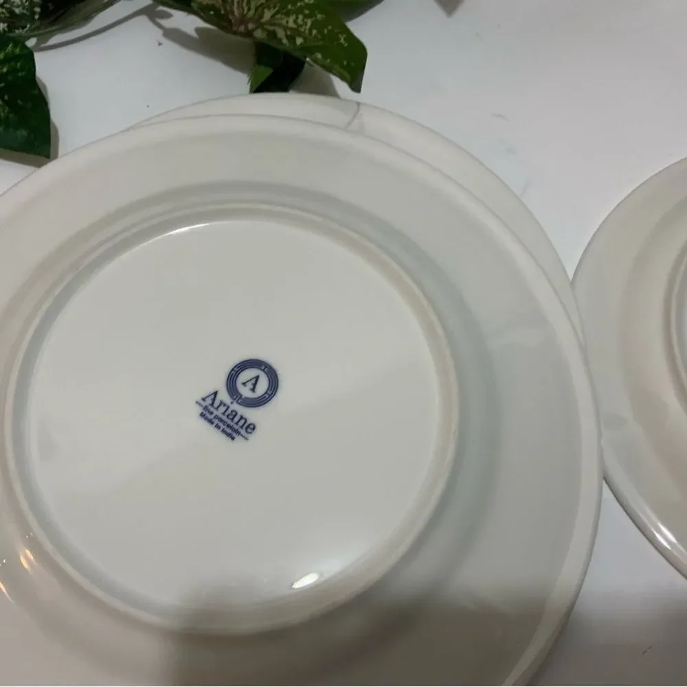 Villeroy & Boch Ariane 1 Plate 10 3/4” & 2 plates 9.5”White Fine Porcelain India